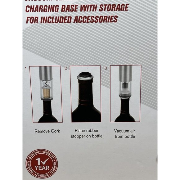 KALORIK Wine Center Opener Preserver Vacuum Seal and Charging Base NEW in Box - Picture 9 of 15
